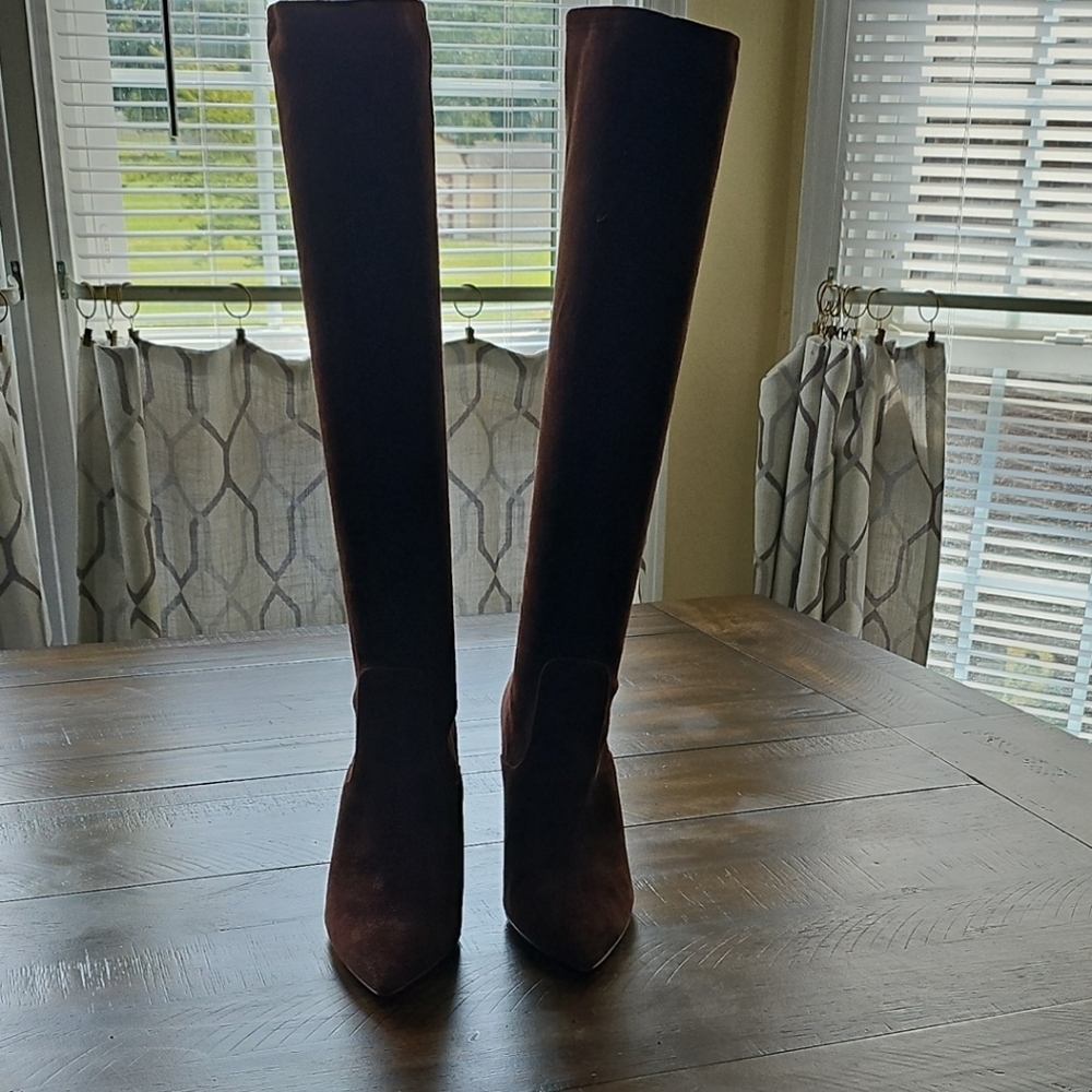 Coach Dark Brown Over the Knee Boots